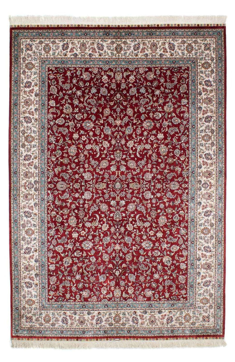 Orientalny dywan - Hereke - 246 x 170 cm - ciemna czerwień