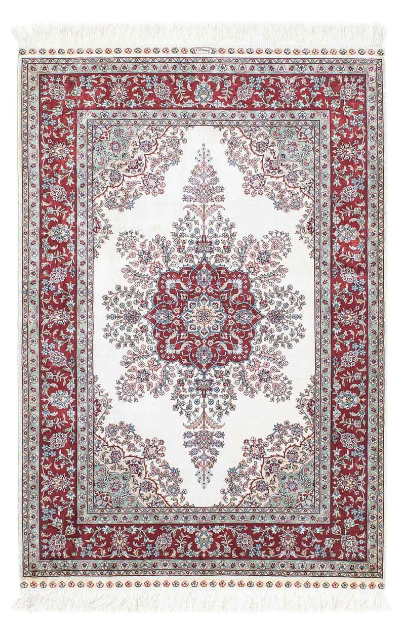 Orientalny dywan - Hereke - 137 x 91 cm - ciemna czerwień