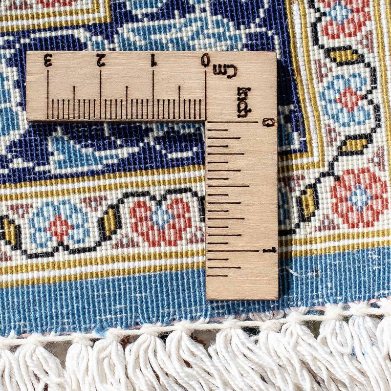 Dywan perski - Ghom - 86 x 60 cm - niebieski