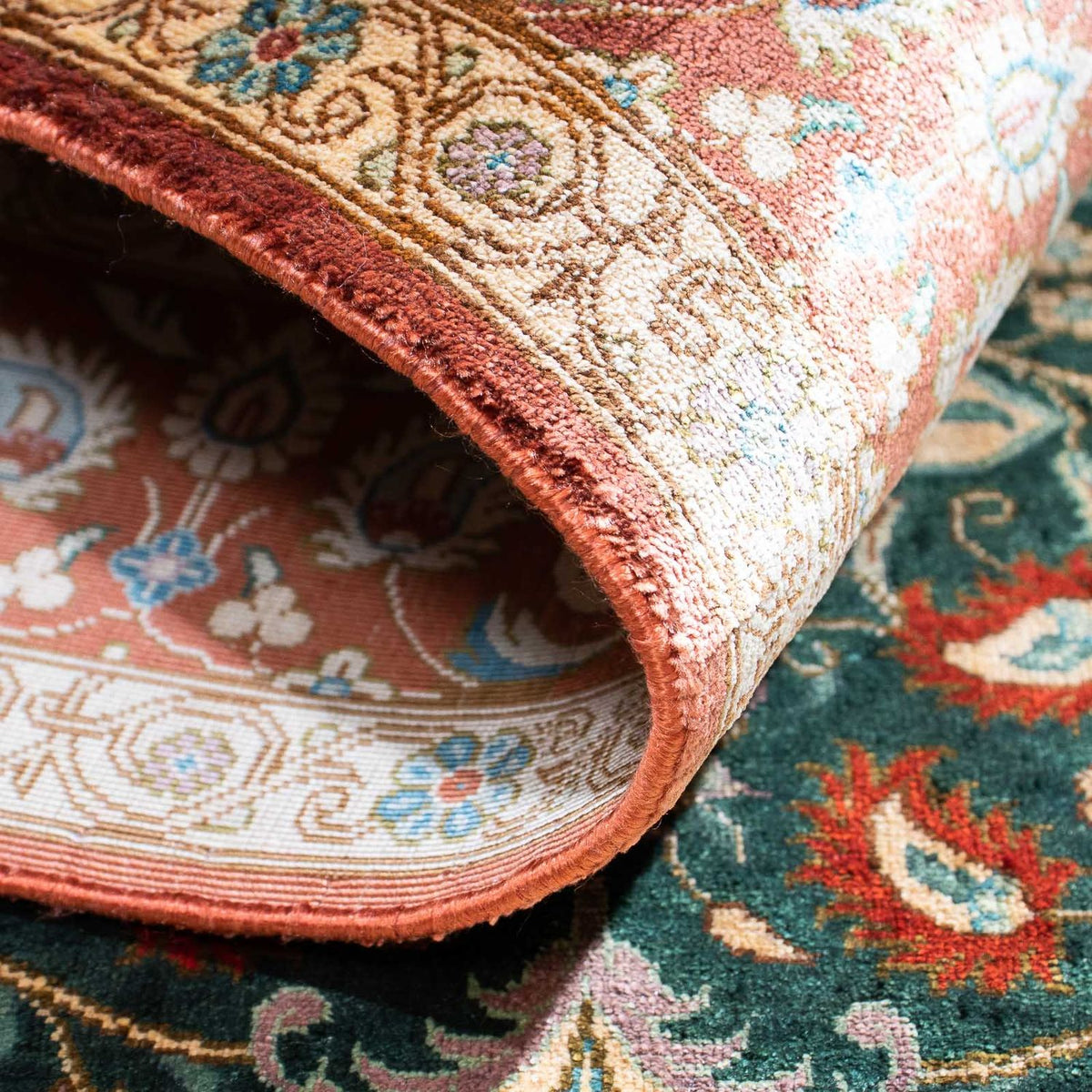 Dywan perski - Ghom - 115 x 80 cm - zielona