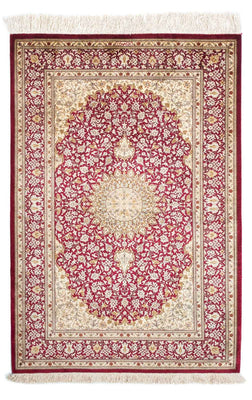 Orientalny dywan - Hereke - 122 x 76 cm - ciemna czerwień