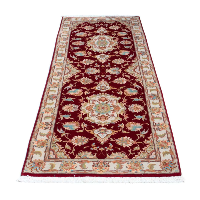 Biegacz Dywan perski - Tabriz - 206 x 78 cm - ciemna czerwień