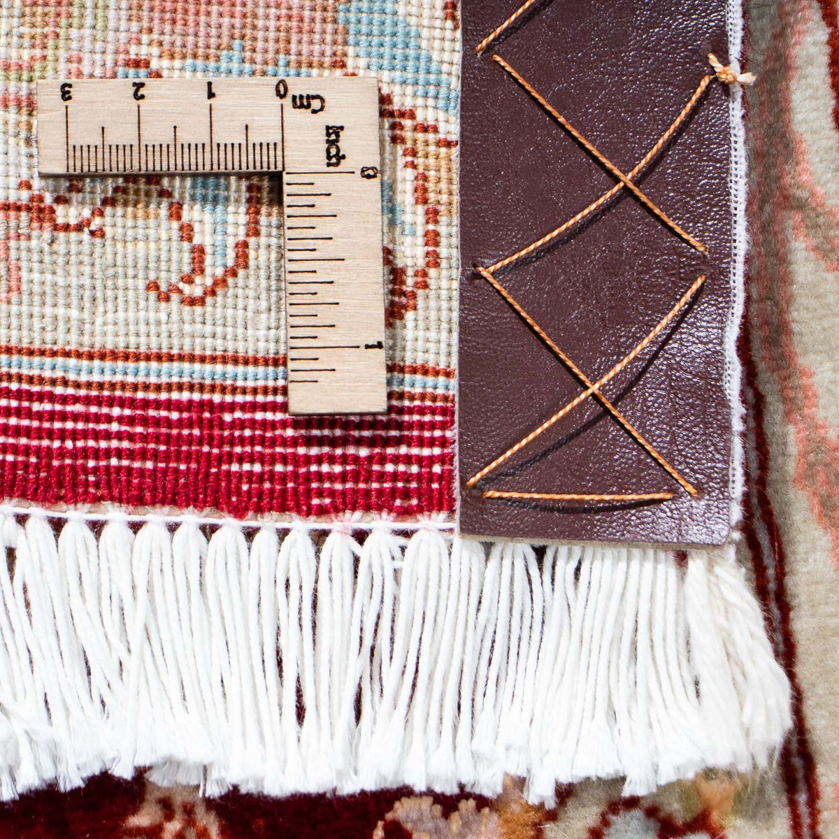 Biegacz Dywan perski - Tabriz - 206 x 78 cm - ciemna czerwień