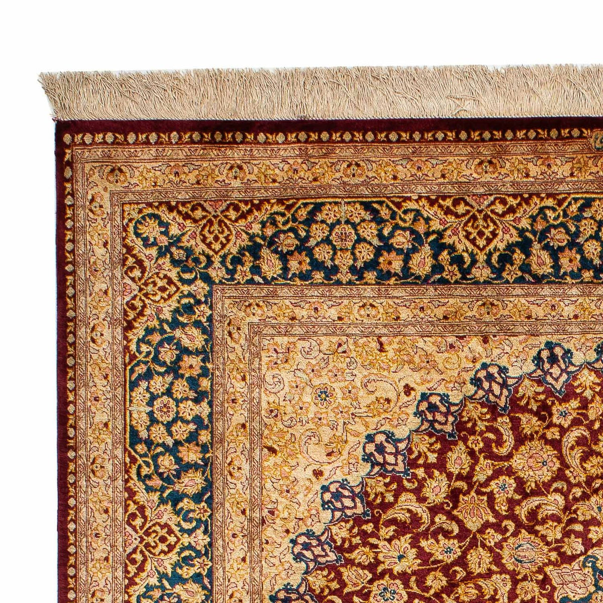 Dywan z jedwabiu - jedwab chiński - 198 x 137 cm - wielokolorowy