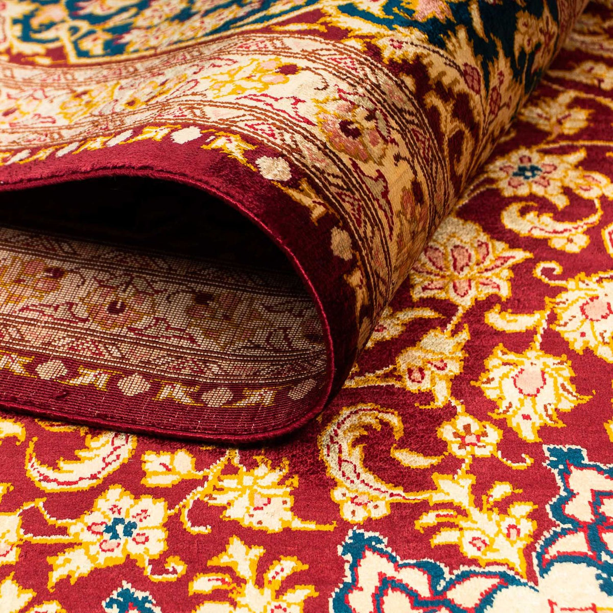 Dywan z jedwabiu - jedwab chiński - 198 x 137 cm - wielokolorowy