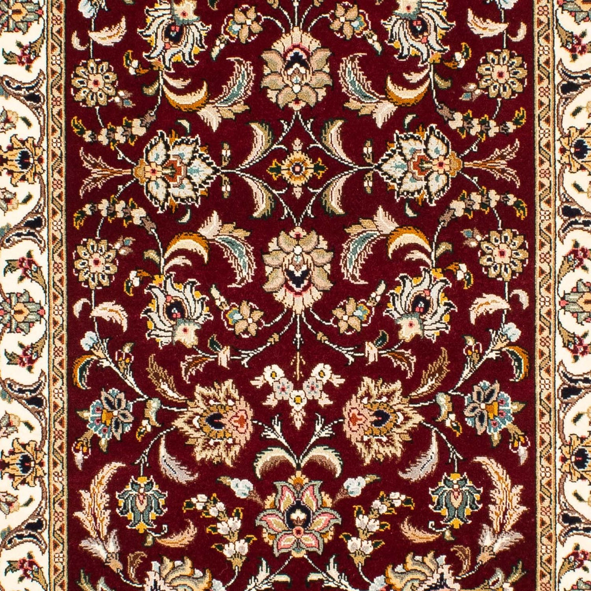 Biegacz Dywan perski - Tabriz - Królewski - 315 x 88 cm - ciemna czerwień