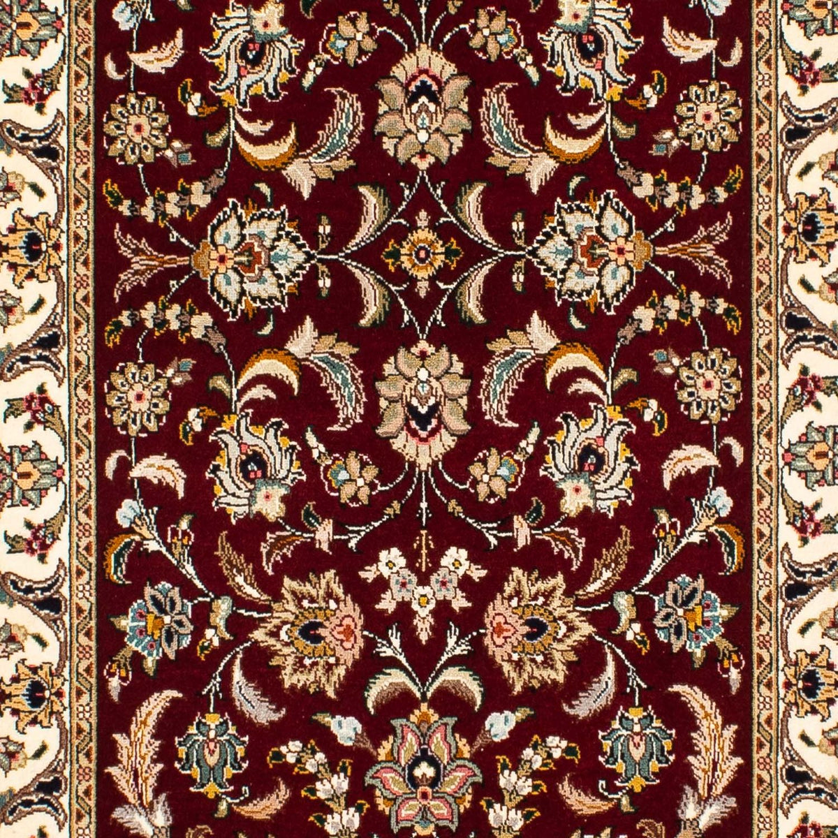 Biegacz Dywan perski - Tabriz - Królewski - 317 x 88 cm - ciemna czerwień