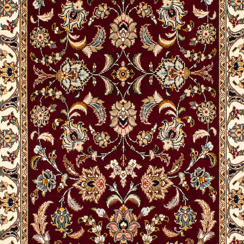 Biegacz Dywan perski - Tabriz - Królewski - 317 x 88 cm - ciemna czerwień