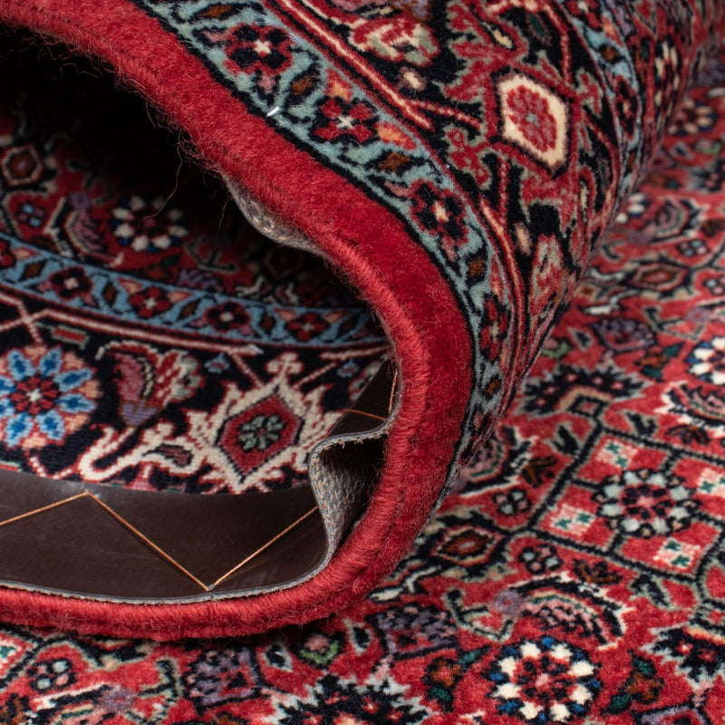 Biegacz Dywan perski - Bijar - 202 x 104 cm - ciemna czerwień