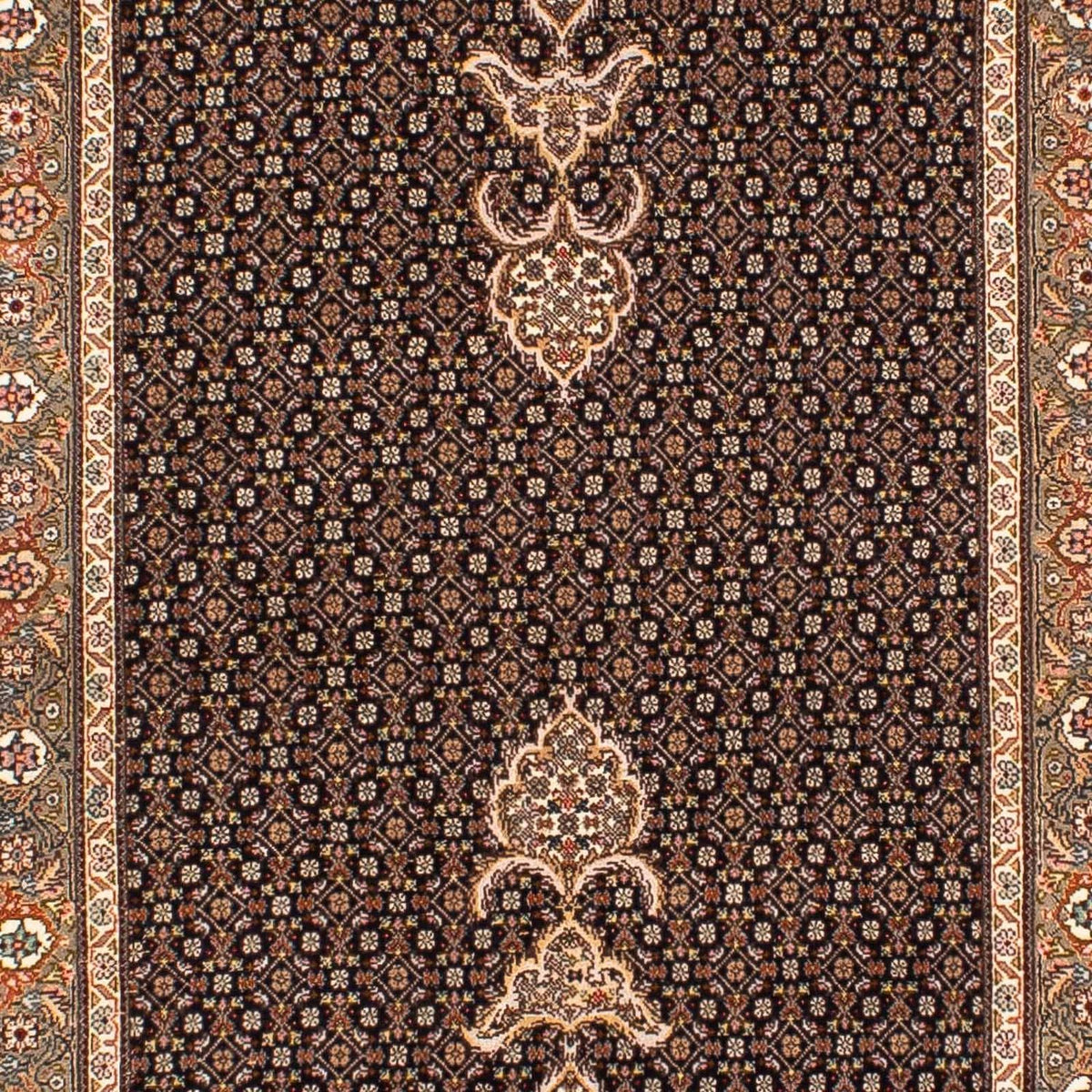 Biegacz Dywan perski - Tabriz - 248 x 81 cm - ciemnoniebieski