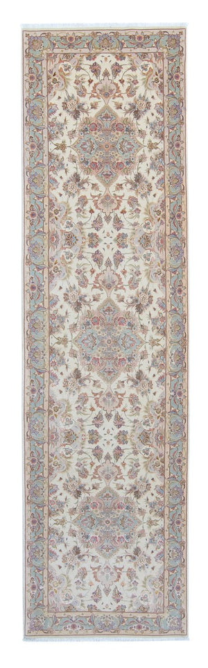 Biegacz Dywan perski - Tabriz - Królewski - 360 x 90 cm - beżowy