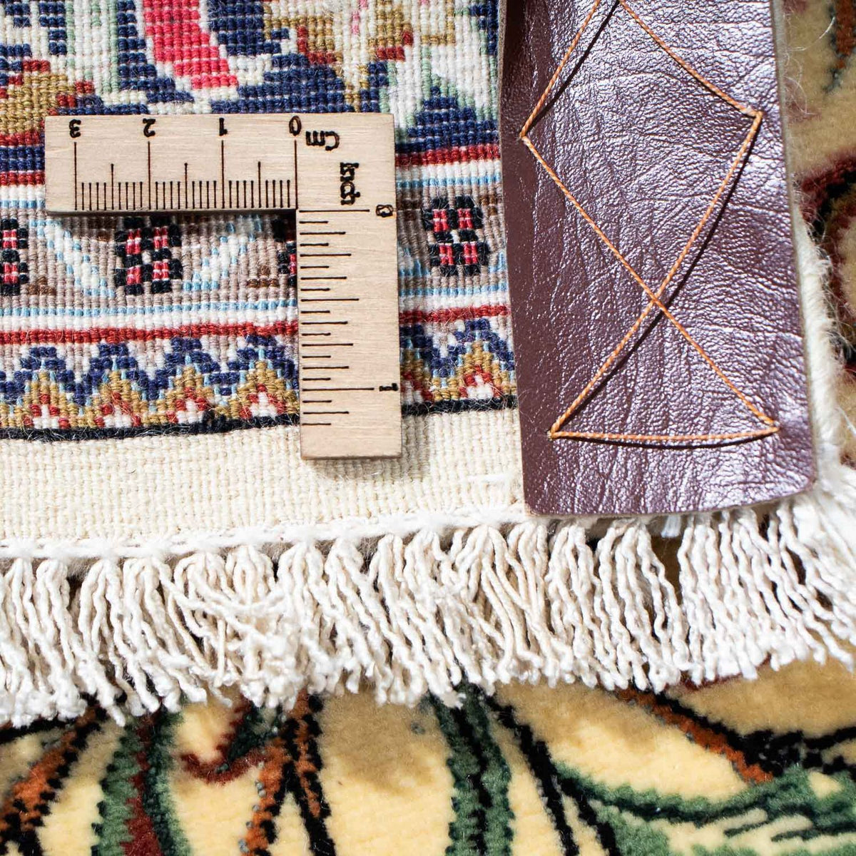 Biegacz Dywan perski - Ghom - 212 x 70 cm - beżowy