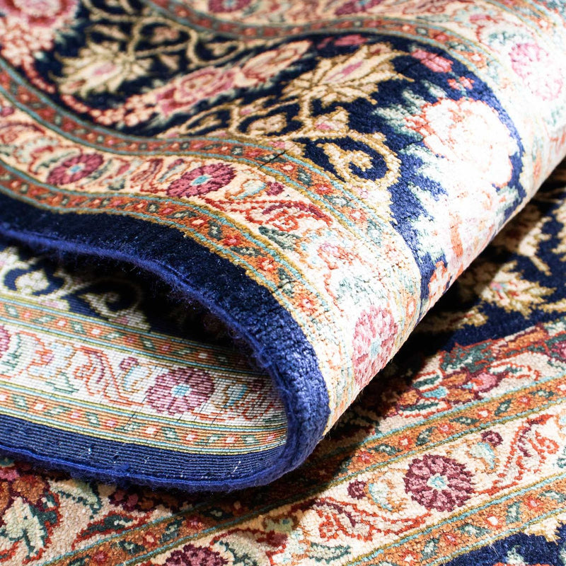 Dywan perski - Ghom - 120 x 79 cm - ciemnoniebieski