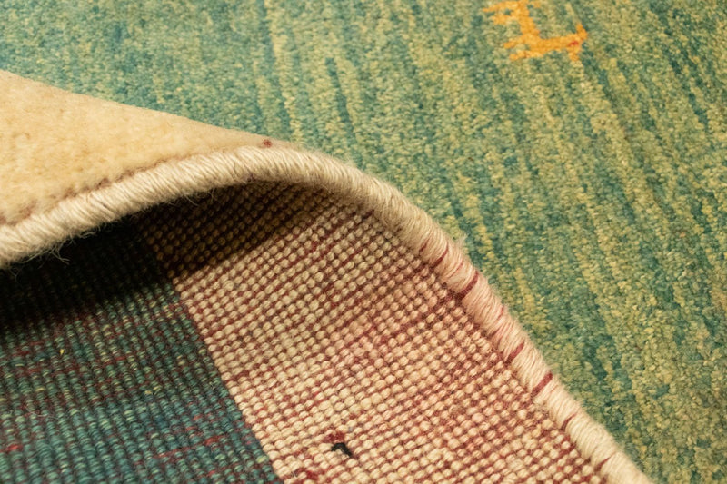 Dywan Gabbeh - perski - 125 x 87 cm - zielona