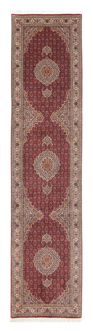 Biegacz Dywan perski - Tabriz - 351 x 83 cm - ciemna czerwień