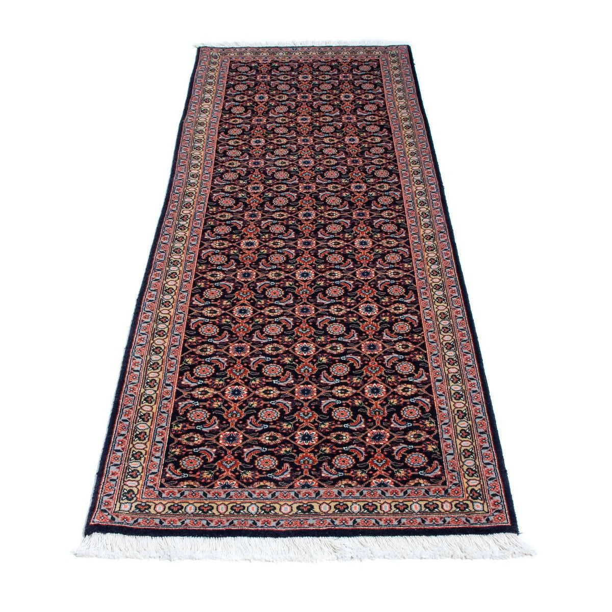 Biegacz Dywan perski - Tabriz - 210 x 75 cm - ciemnoniebieski