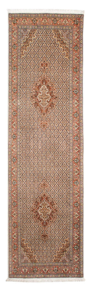 Biegacz Dywan perski - Tabriz - 302 x 85 cm - jasnobrązowy