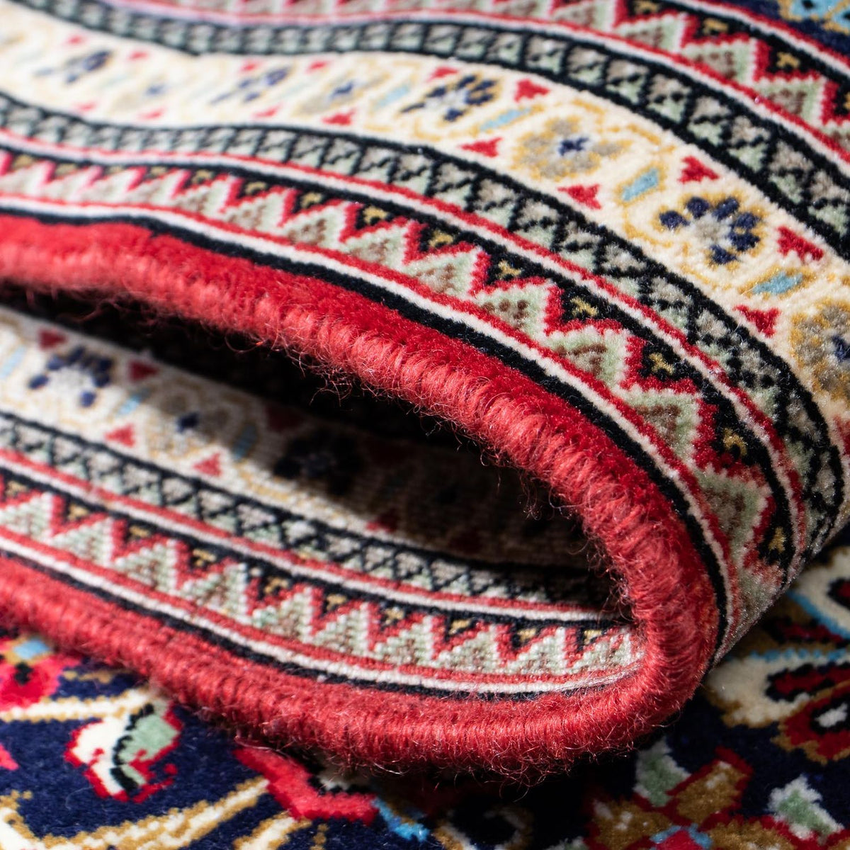 Biegacz Dywan perski - Ghom - 197 x 70 cm - ciemnoniebieski