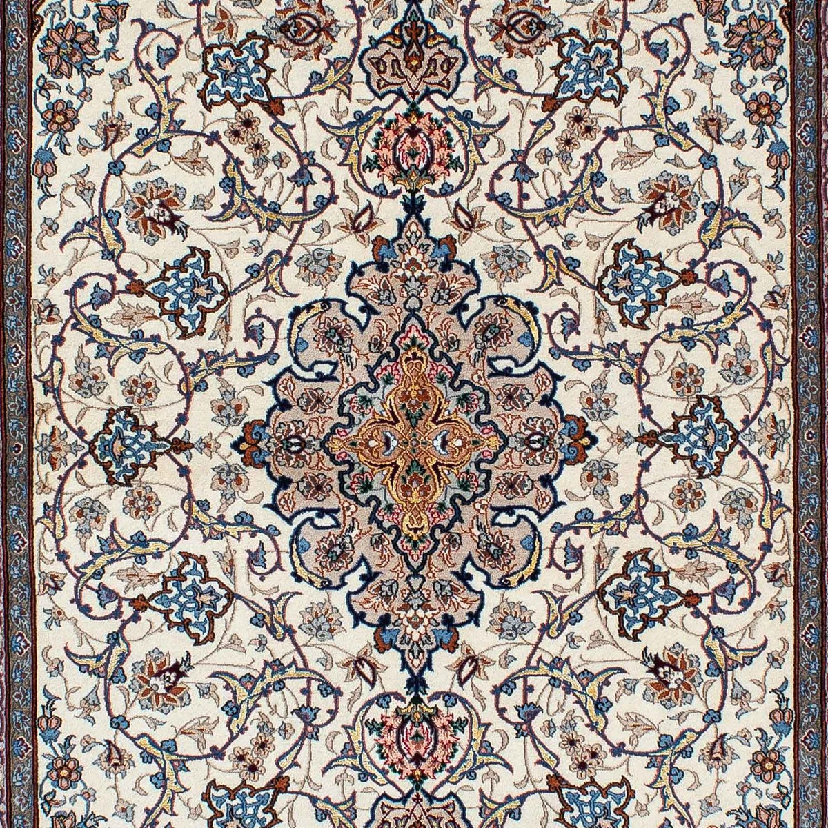 Dywan perski - Isfahan - Premium - 229 x 150 cm - beżowy