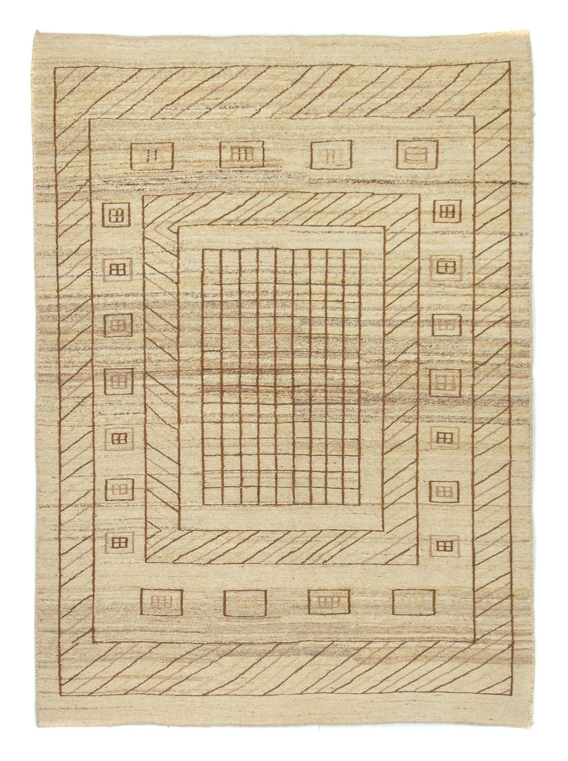 Dywan Gabbeh - perski - 198 x 141 cm - wielokolorowy