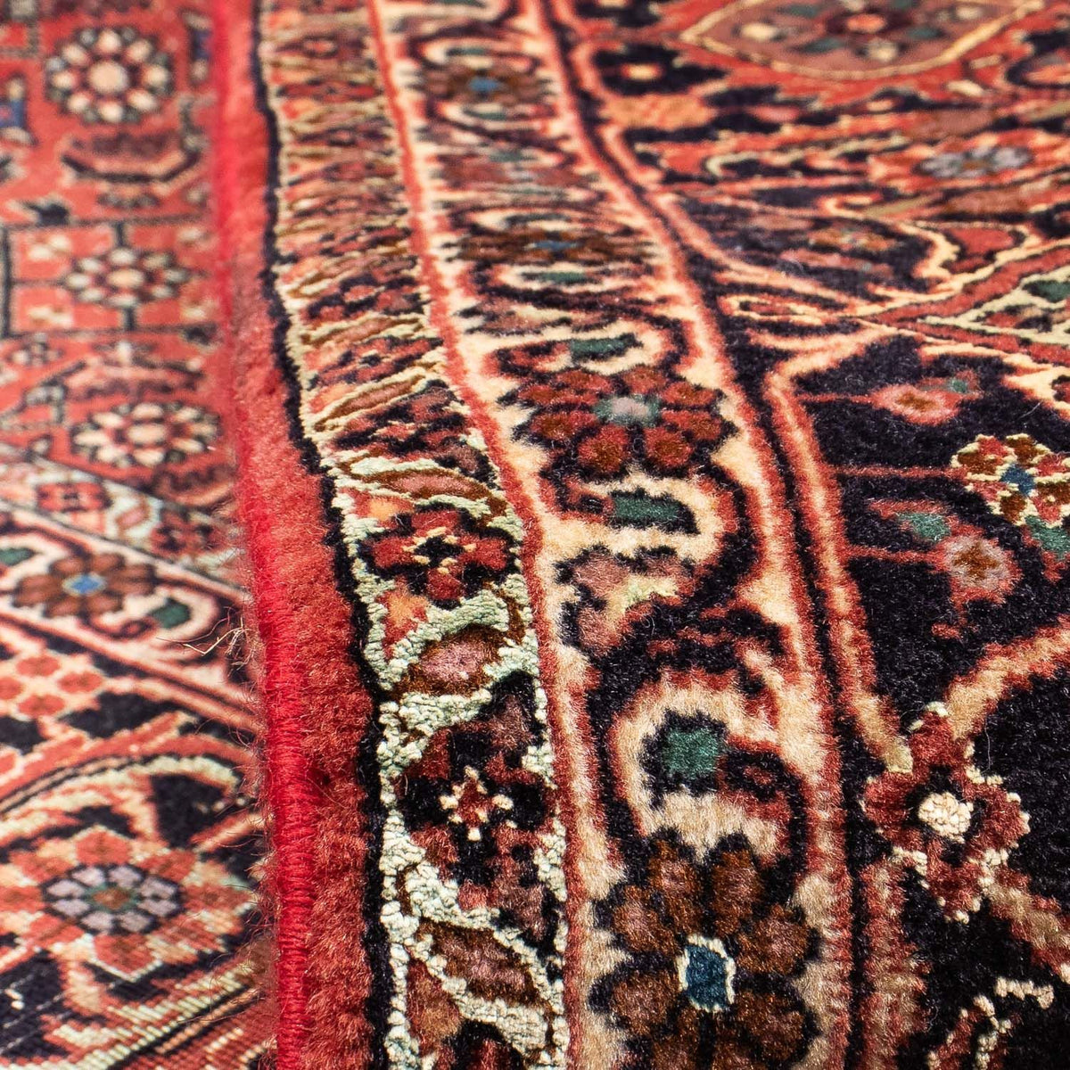 Dywan perski - Bijar - 232 x 170 cm - ciemna czerwień