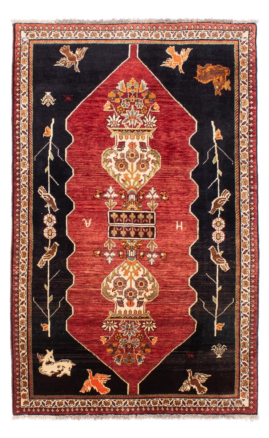 Perski dywan - Nomadyczny - 202 x 127 cm - ciemnoniebieski