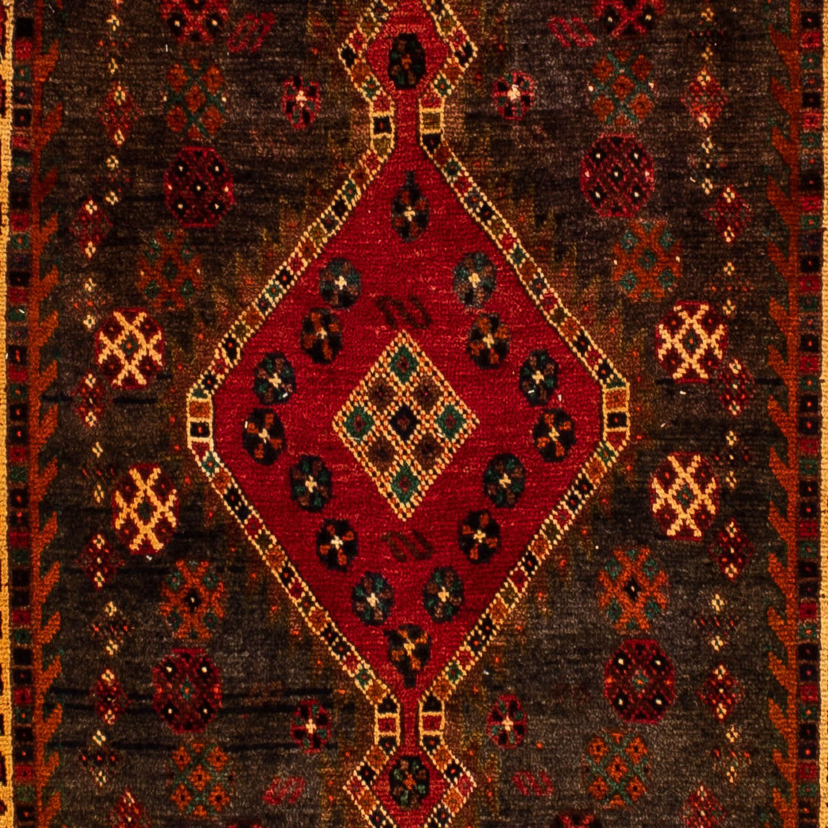 Perski dywan - Nomadyczny - 312 x 208 cm - ciemna czerwień