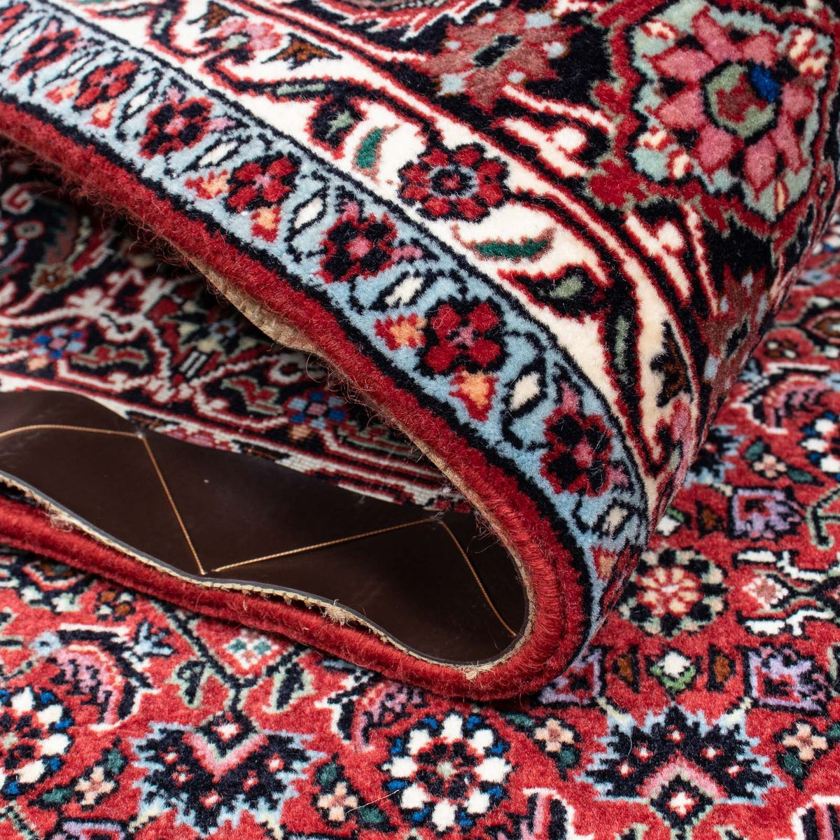 Dywan perski - Bijar - 214 x 133 cm - ciemna czerwień