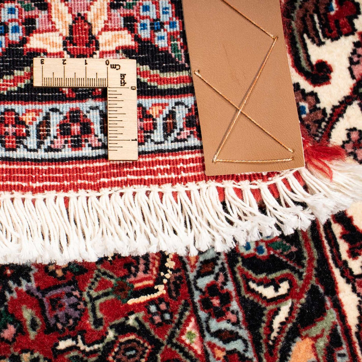 Dywan perski - Bijar - 254 x 198 cm - ciemna czerwień