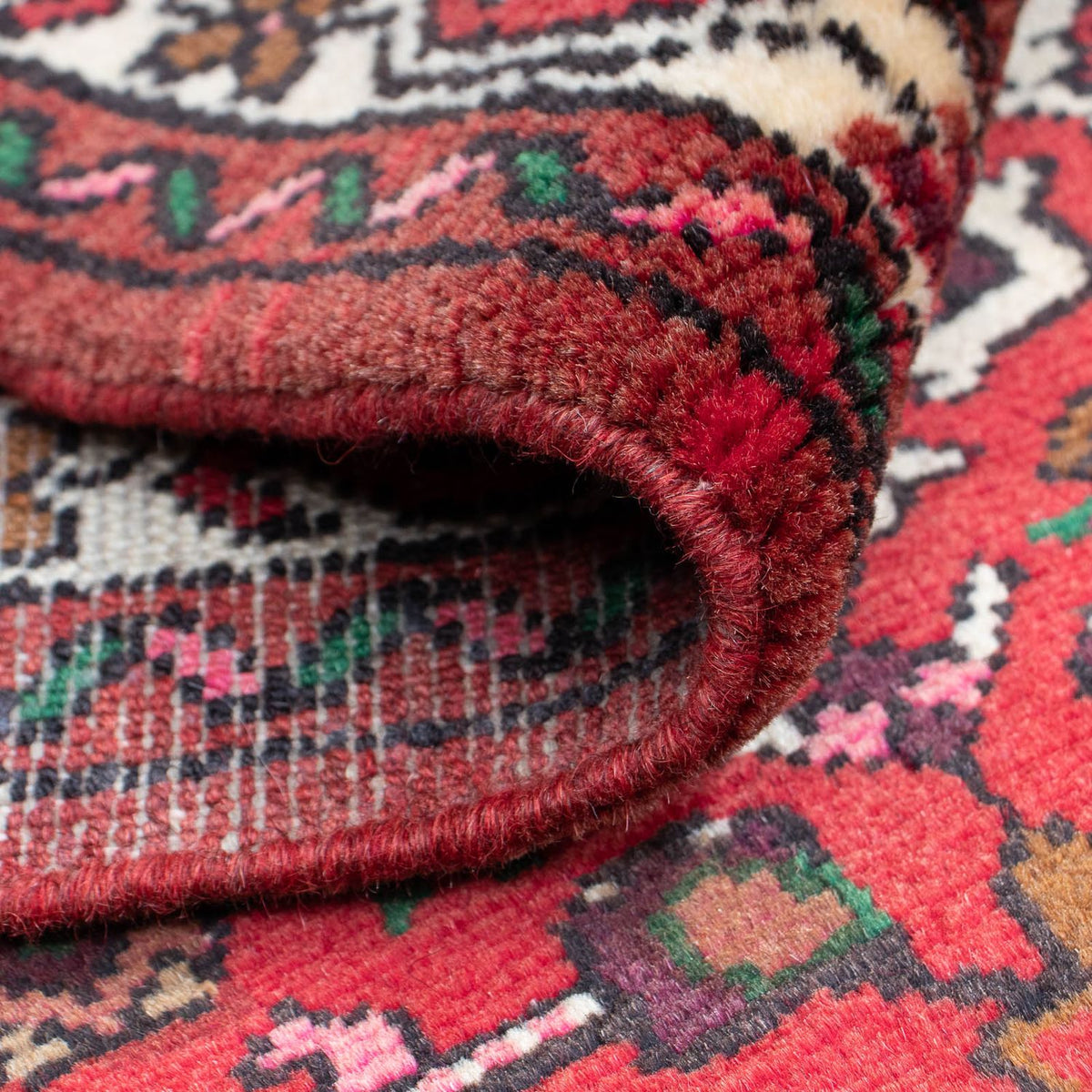 Biegacz Perski dywan - Nomadyczny - 200 x 80 cm - ciemna czerwień