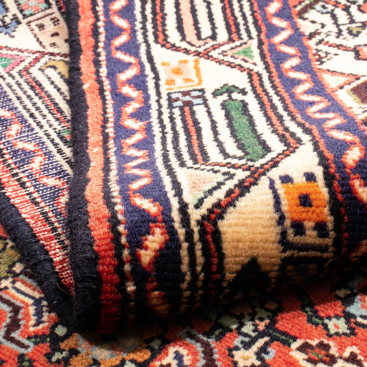 Perski dywan - Nomadyczny - 160 x 103 cm - czerwony