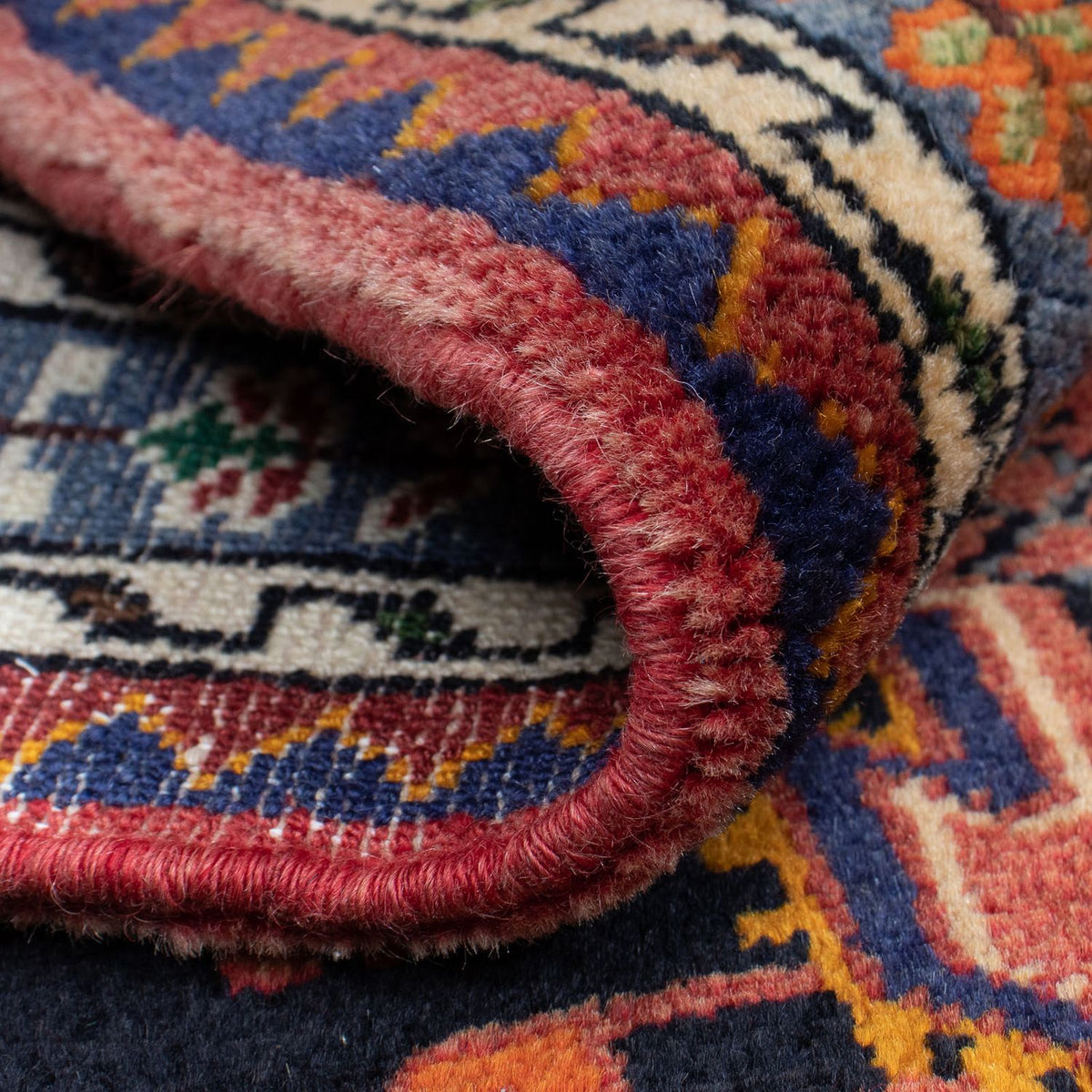 Perski dywan - Nomadyczny - 128 x 86 cm - ciemnoniebieski