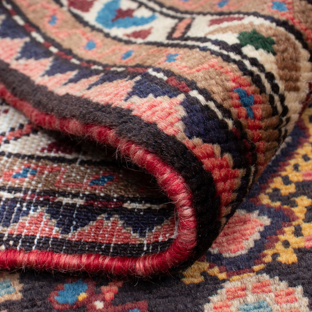 Perski dywan - Nomadyczny - 130 x 85 cm - ciemnoniebieski