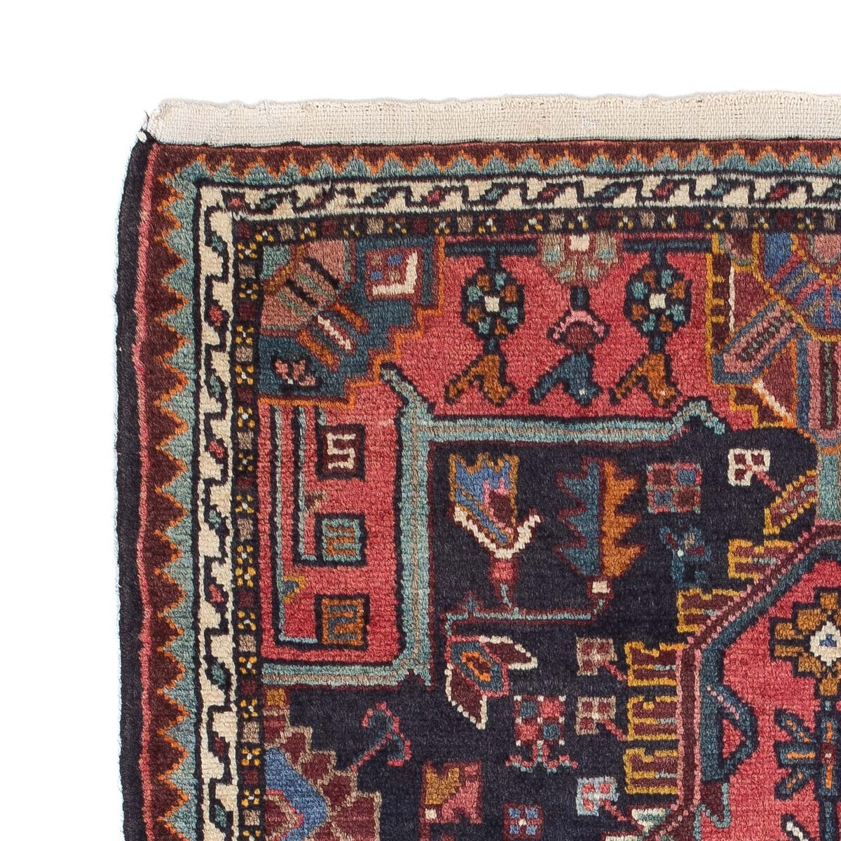 Perski dywan - Nomadyczny - 115 x 84 cm - ciemnoniebieski