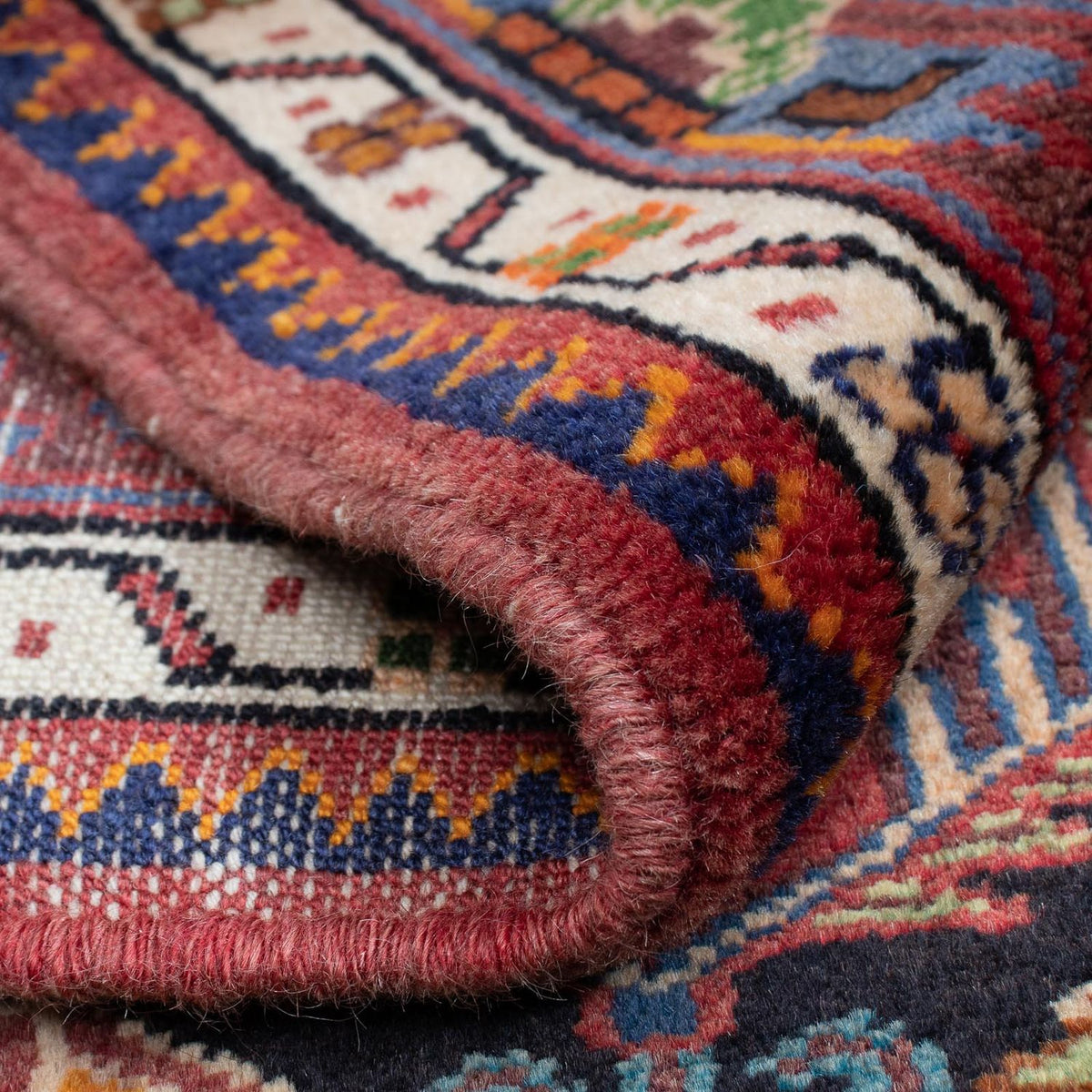 Perski dywan - Nomadyczny - 127 x 90 cm - ciemna czerwień