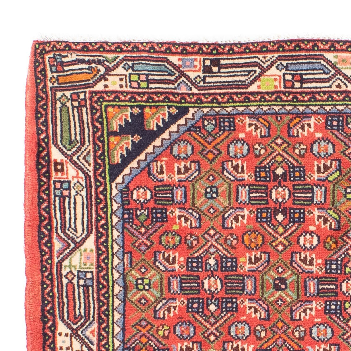 Perski dywan - Nomadyczny - 146 x 105 cm - czerwony