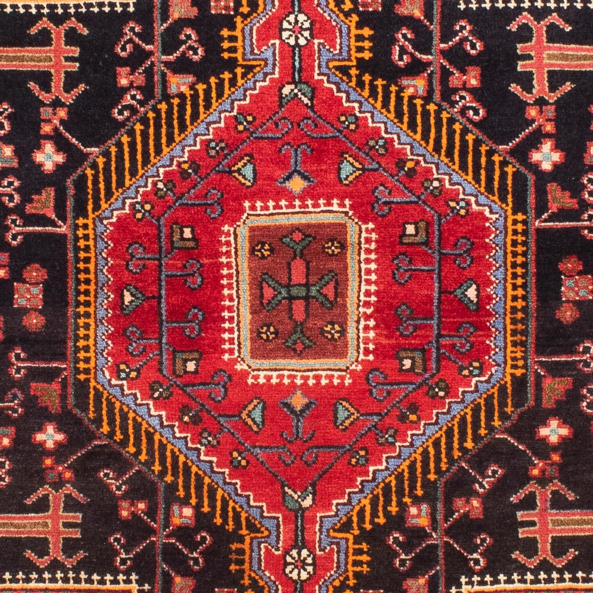 Perski dywan - Nomadyczny - 162 x 110 cm - ciemnoniebieski