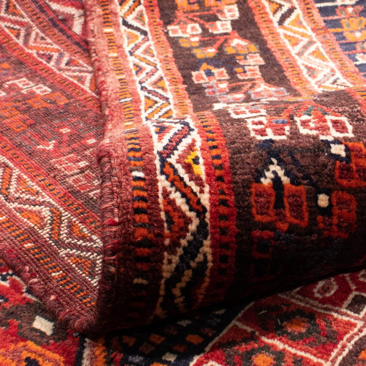 Perski dywan - Nomadyczny - 260 x 193 cm - czerwony