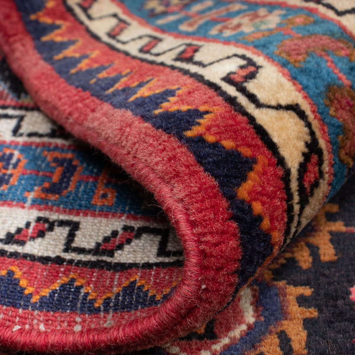 Perski dywan - Nomadyczny - 127 x 95 cm - ciemnoniebieski