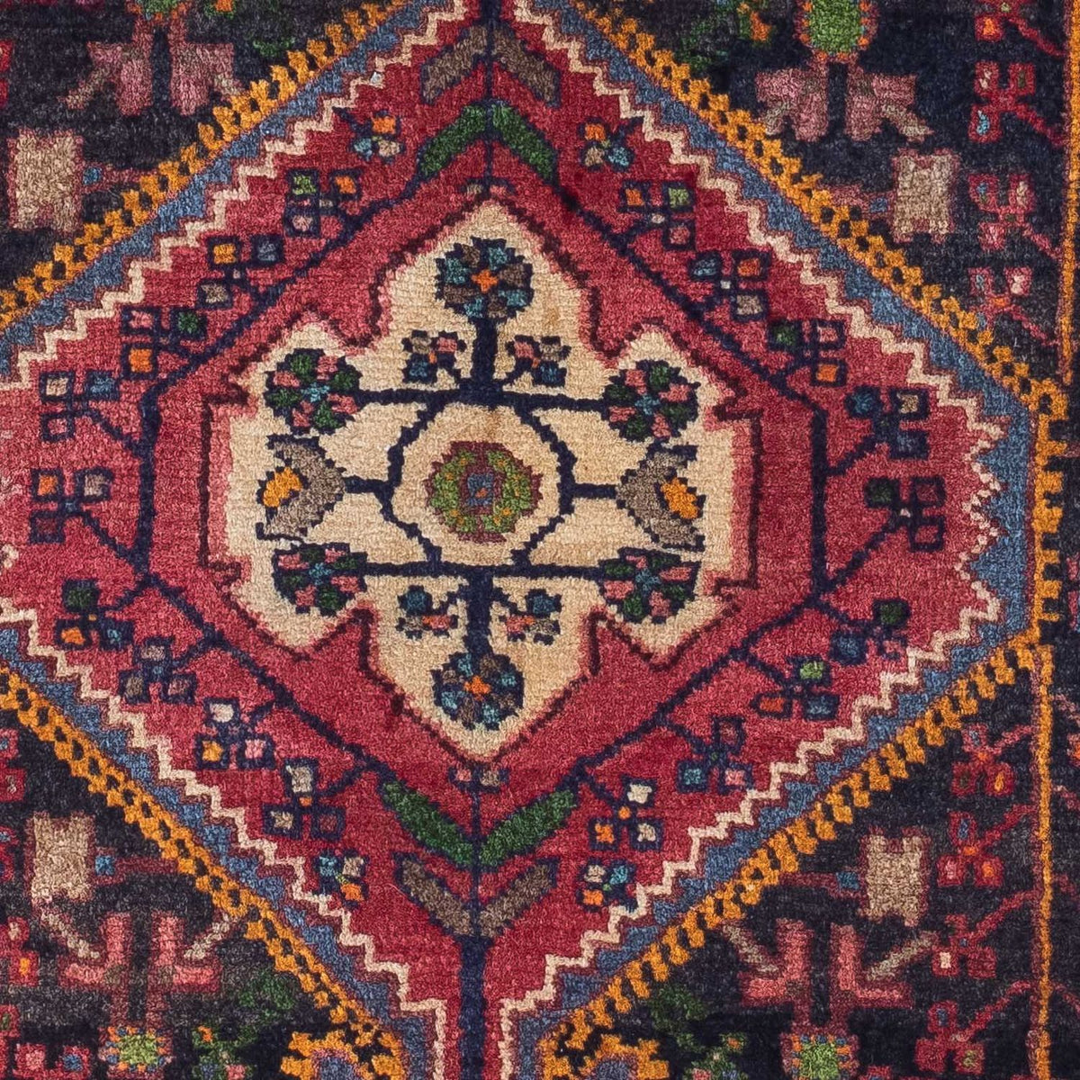 Perski dywan - Nomadyczny - 136 x 85 cm - ciemnoniebieski