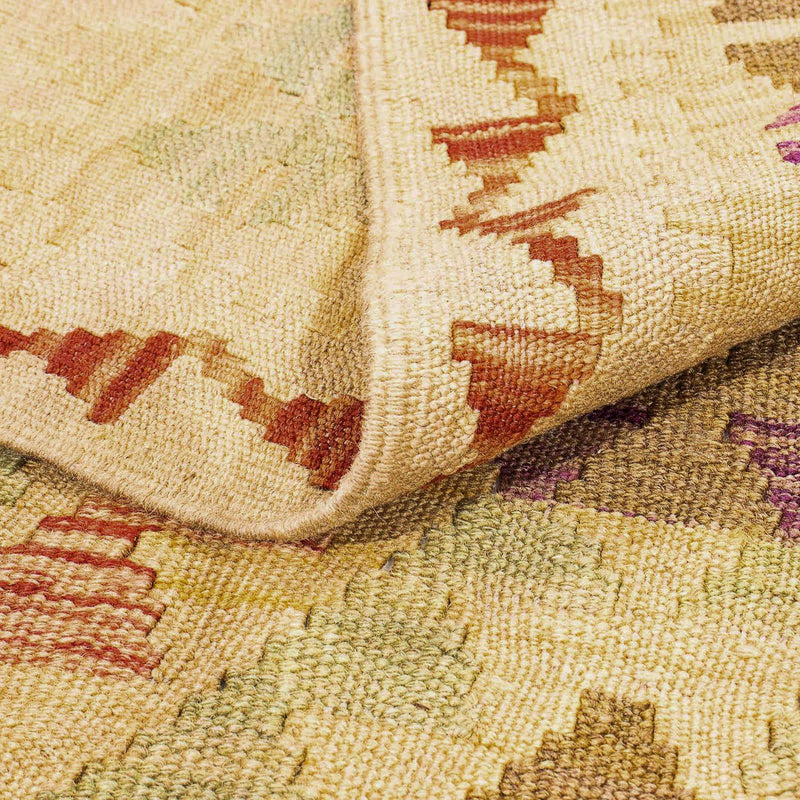 Dywan Kelim - Splash - 295 x 196 cm - jasnobrązowy