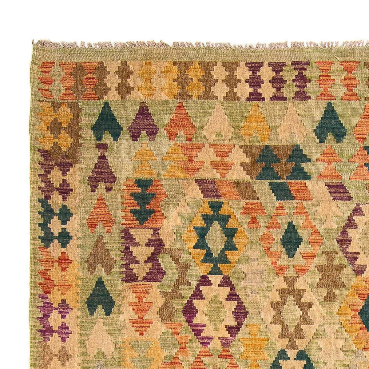 Dywan Kelim - Splash - 287 x 199 cm - beżowy