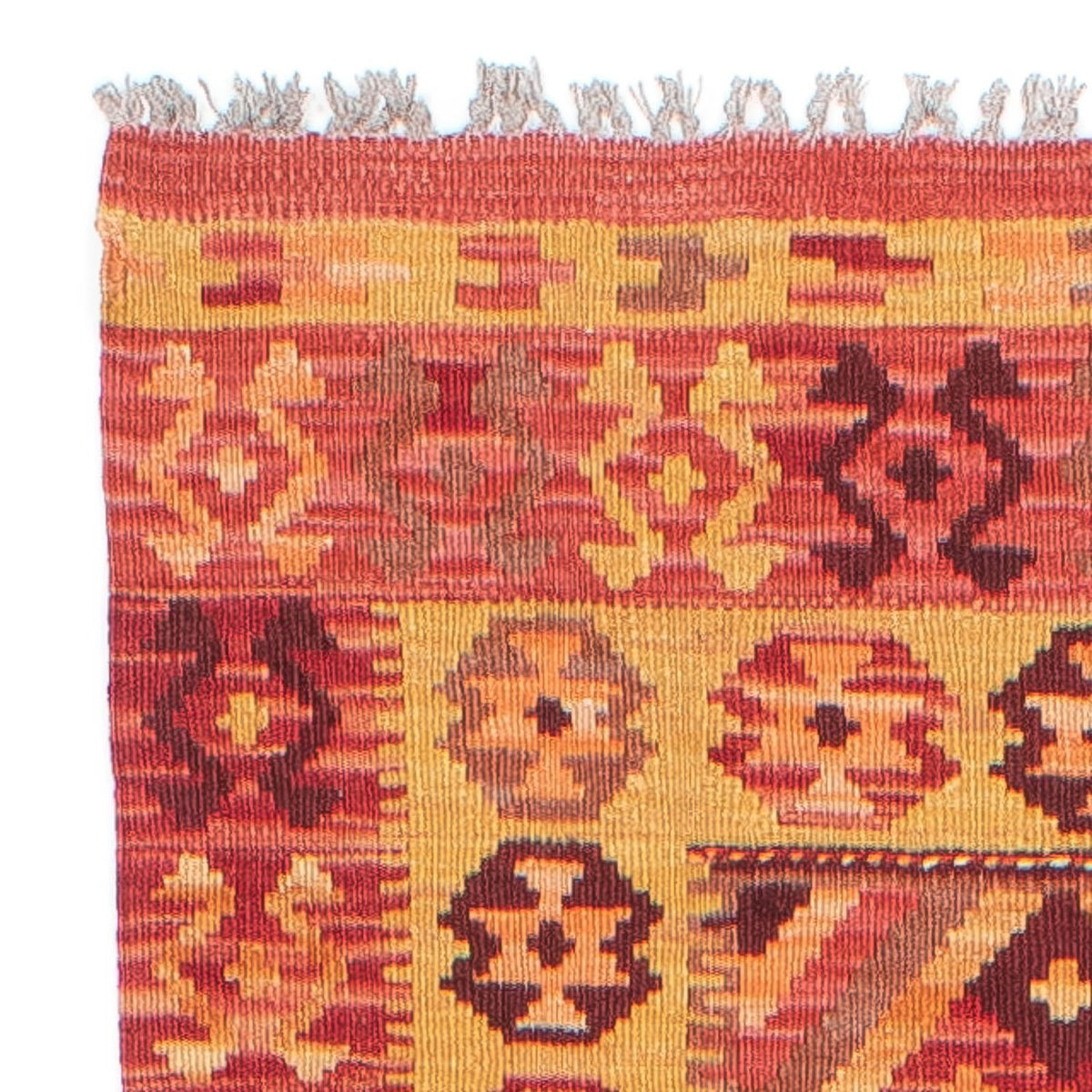 Biegacz Dywan Kelim - Splash - 299 x 73 cm - jasna czerwień