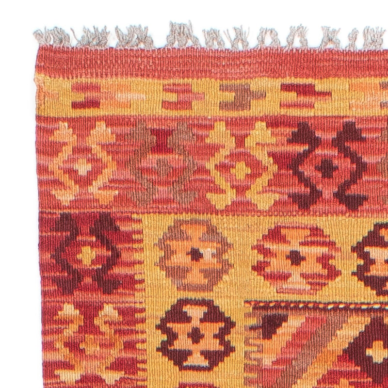 Biegacz Dywan Kelim - Splash - 299 x 73 cm - jasna czerwień