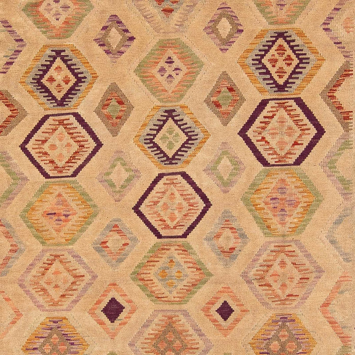 Dywan Kelim - Splash - 290 x 200 cm - jasnobrązowy