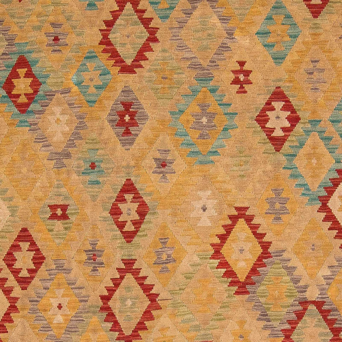 Dywan Kelim - Splash - 304 x 207 cm - brązowy