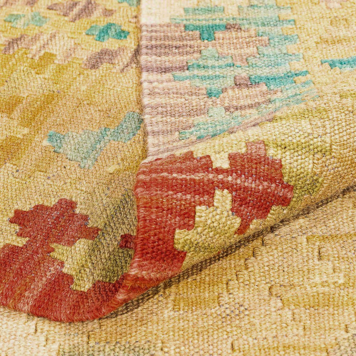 Dywan Kelim - Splash - 304 x 207 cm - brązowy