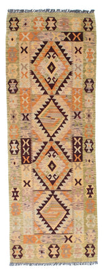 Biegacz Dywan Kelim - Orientalny - 200 x 69 cm - beżowy