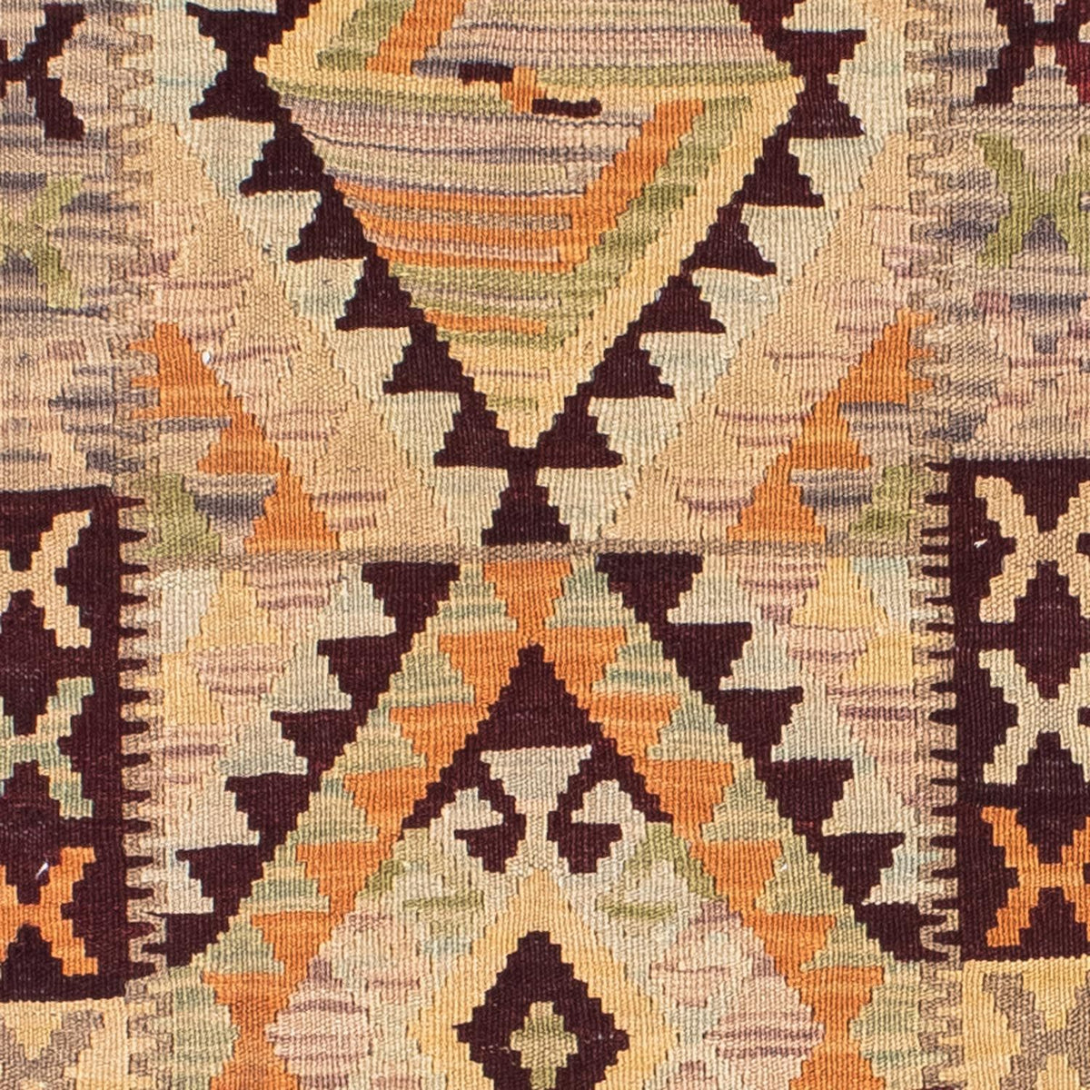 Biegacz Dywan Kelim - Orientalny - 200 x 69 cm - beżowy