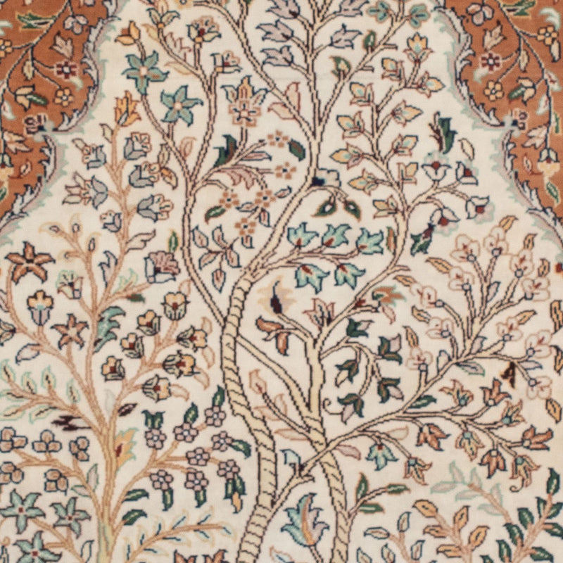 Jedwabny dywan - Kashmir Silk - 124 x 76 cm - beżowy